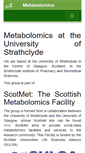 Mobile Screenshot of metabolomics.strath.ac.uk